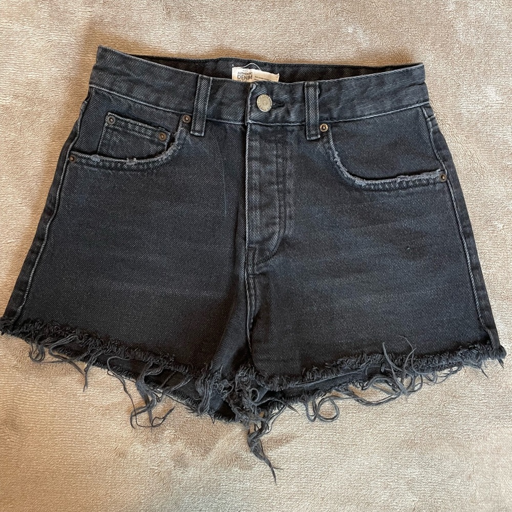Zara Black Denim Shorts by TRF